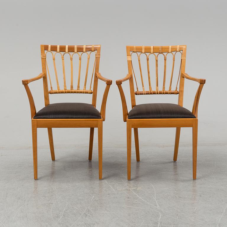JOSEF FRANK, a pair of chairs, model 1165, Svenskt Tenn, Sweden.