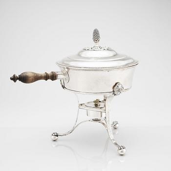 A Swedish Empire silver tureen on stand, mark of Johan Petter Grönvall, Stockholm 1829.