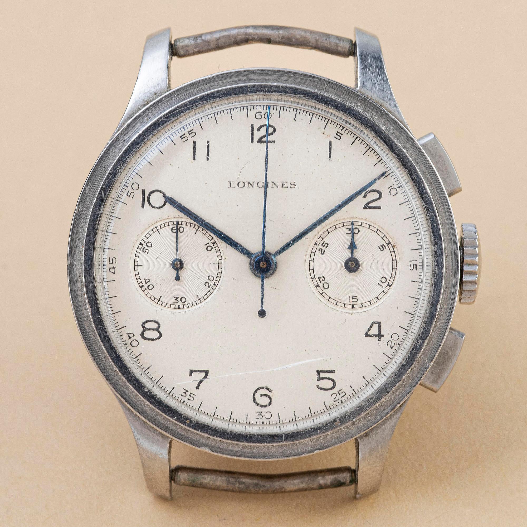 Longines, "Flyback", "13ZN", "Step case", ca 1940.