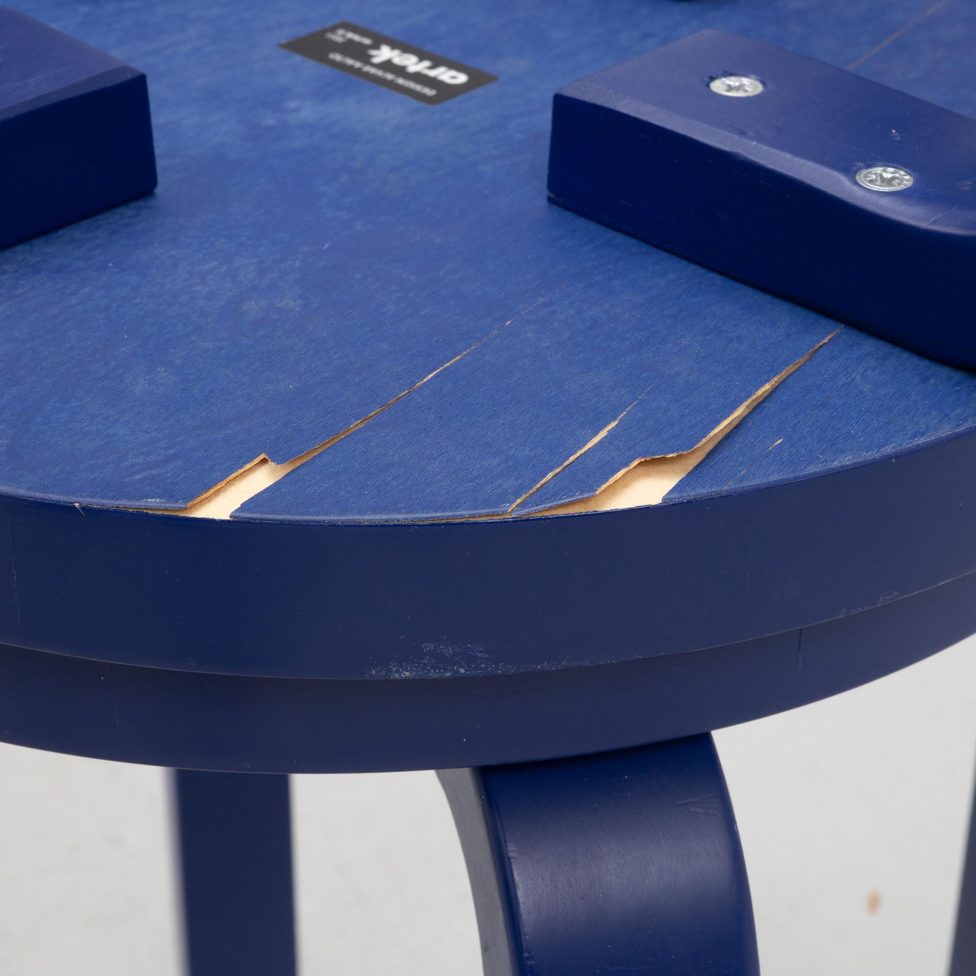 Alvar Aalto, a set of three model '60' stools, Artek, Finland 2011.