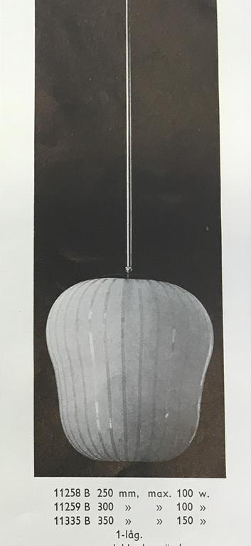 Harald Notini, a pair of ceiling lamps, model 11259B, Arvid Böhlmarks Lampfabrik, 1940s.