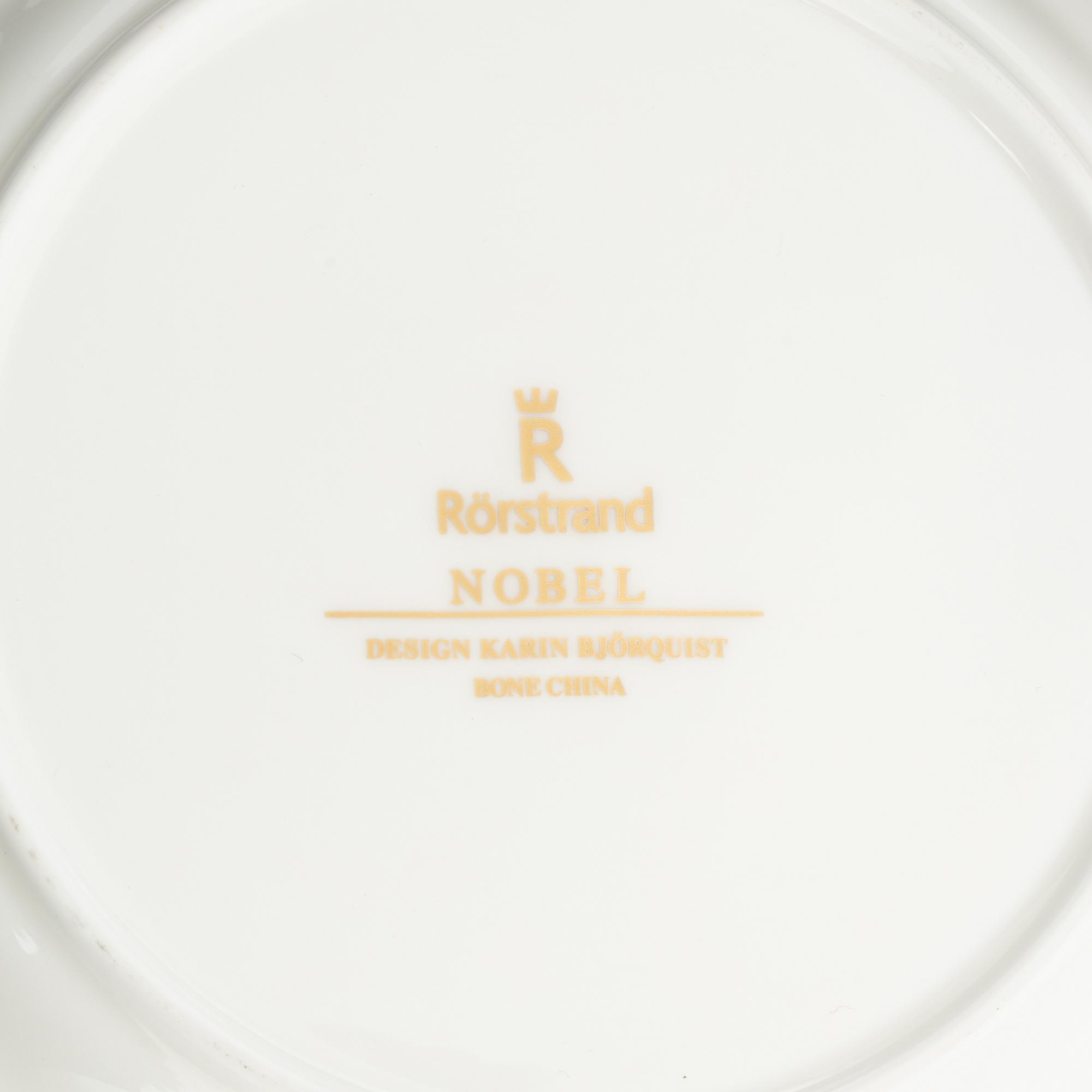 Karin Björquist, a 24-piece 'Nobel' bone china coffee service from Rörstrand.