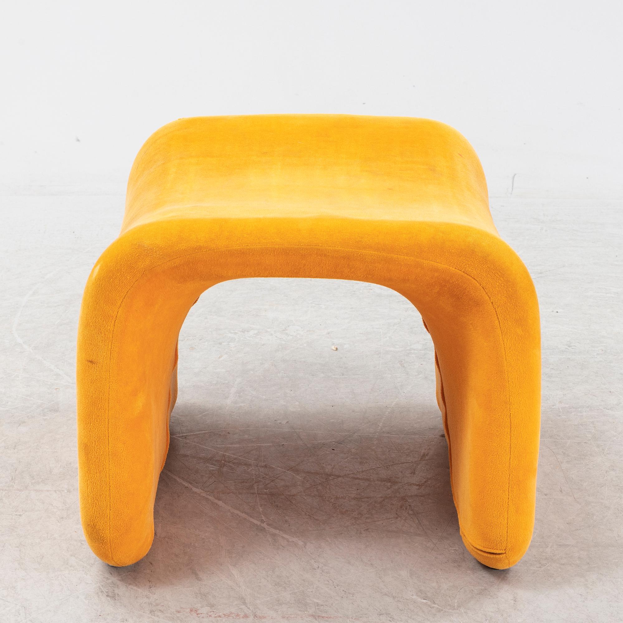 Jan Ekselius, fåtölj med fotpall, "Etcetera", JOC möbler, Vetlanda, 1970-tal.