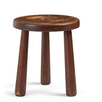 259. Axel Einar Hjorth, a stained pine "Skoga" stool, Nordiska Kompaniet, Sweden, 1930s.
