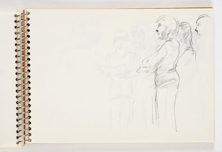 Lotte Laserstein, 4 skissböcker med blyertsteckningar.