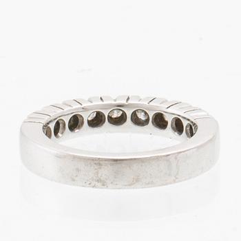 Half-eternity ring in 18K white gold with round brilliant-cut diamonds, Art Metall Helsingborg.