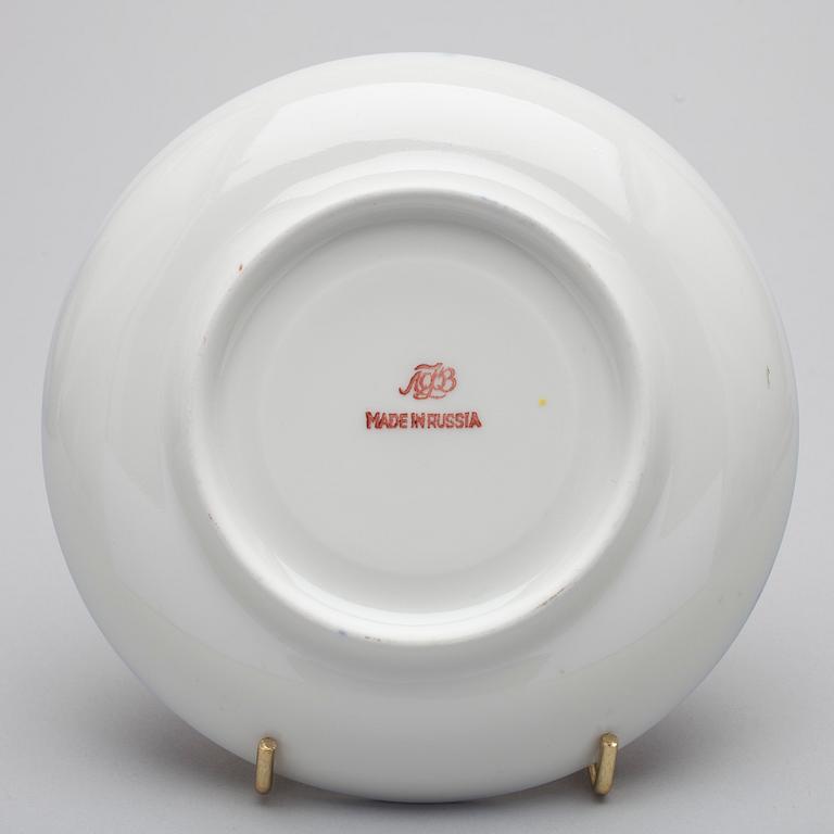 KAFFE- / TESERVIS, porslin, Sovjetunion, 1900-talets slut.