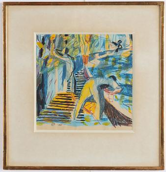 Lennart Rodhe, Figures on a bridge.