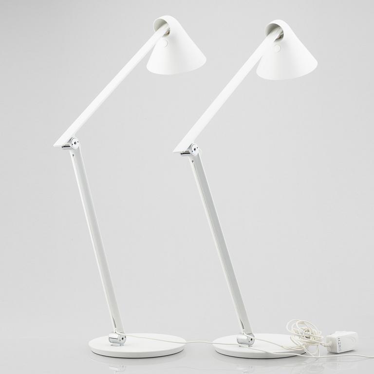 Table lamps, a pair, model "NJP Table", Louis Poulsen, Denmark.