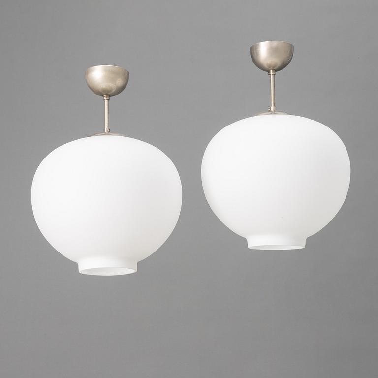 Harald Notini or Uno Westerberg, a pair of ceiling lamps model "11907", Arvid Böhlmarks Lampfabrik, Stockholm, 1950s.