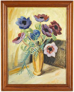 Agnes Cleve, Stilleben med anemoner.