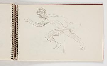 Lotte Laserstein, 10 små skissblock med teckningar.