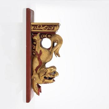 A Chinese decorative wooden console, 20th  entury.