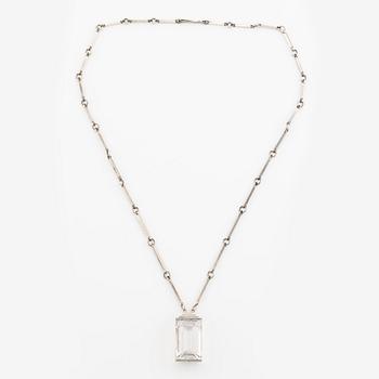 Wiwen Nilsson, a sterling silver necklace with step-cut rock crystal, Lund 1942.