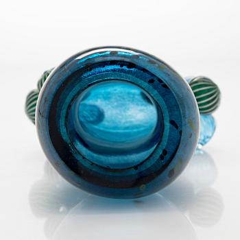 Alma Jantunen, glass sculpture, "Blue Rain", signed Alma Jantunen 4/10.
