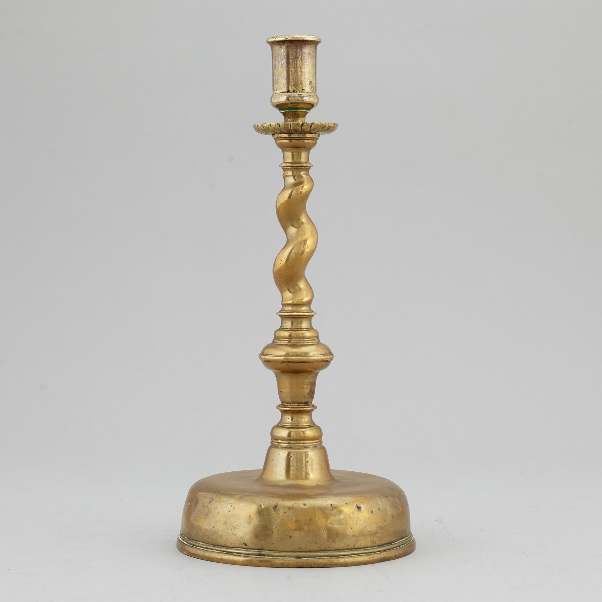 LJUSSTAKE, brons, 1600-tal.