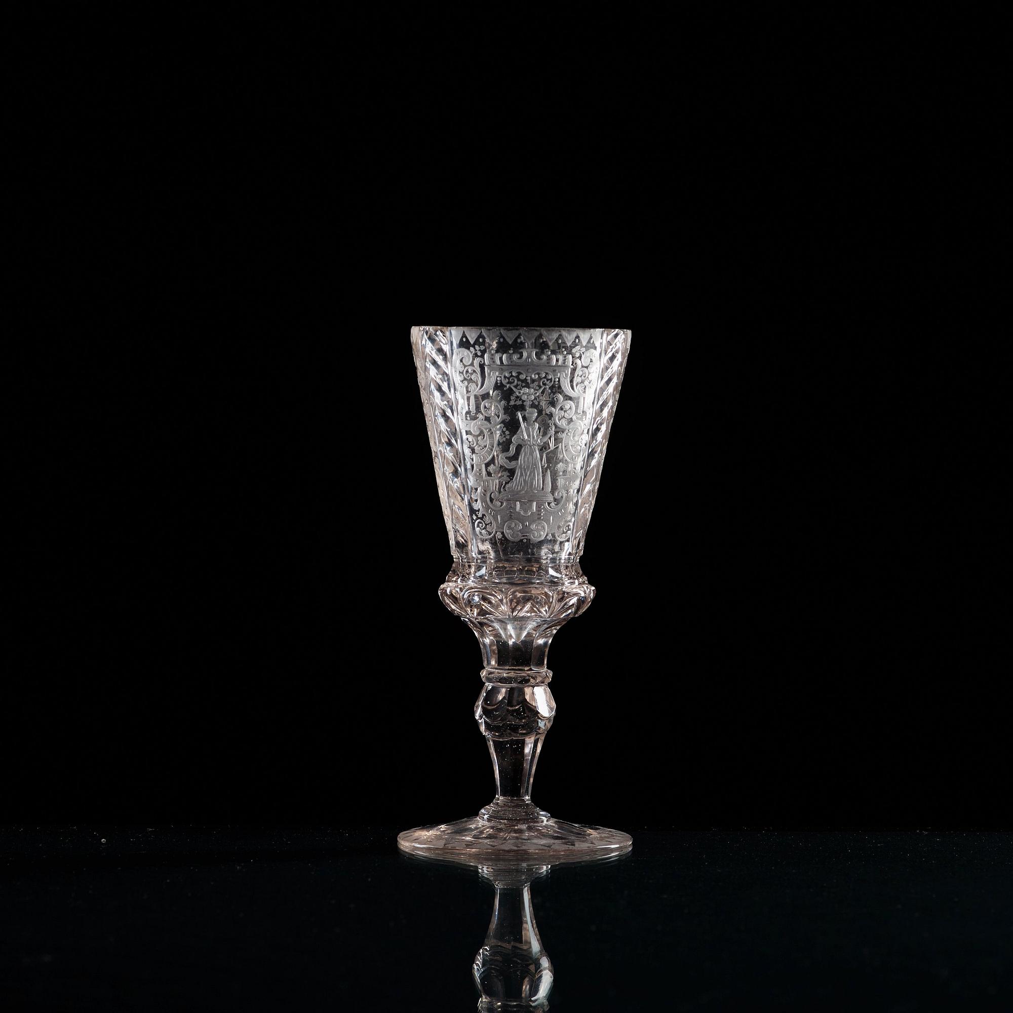 POKALGLAS. Böhmen, 1700-tal.
