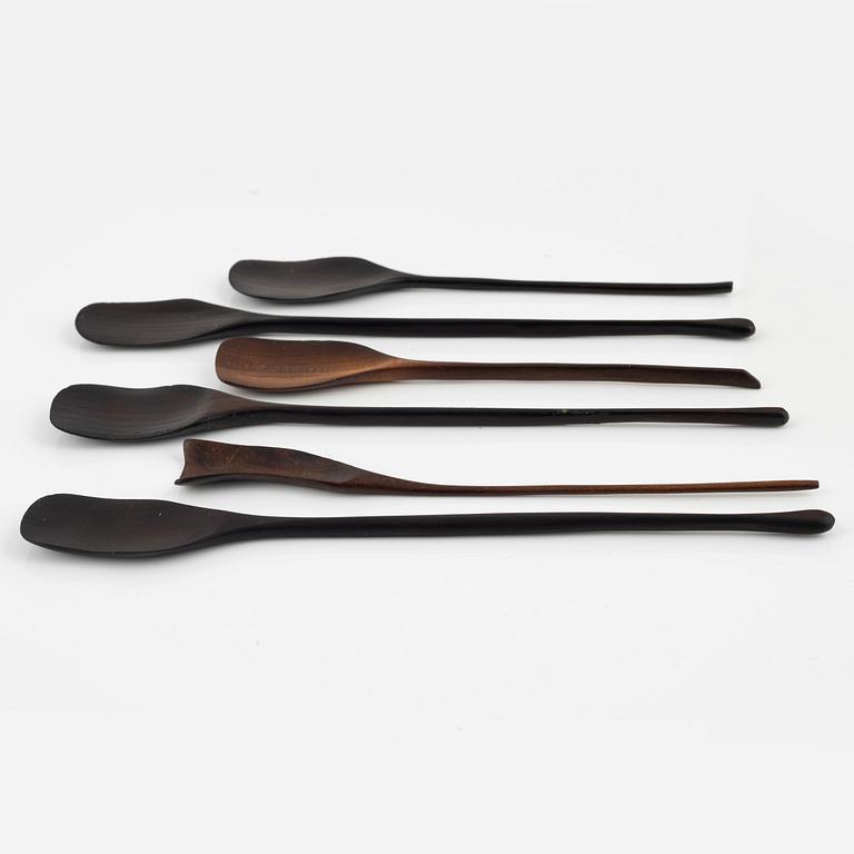 Magnus Ek, a set of six wood spoons for Oaxen Krog.