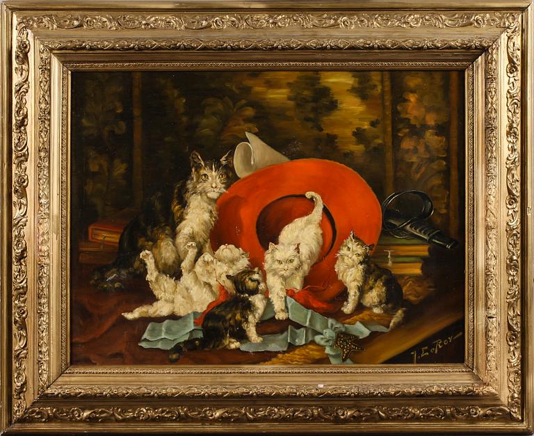 JULES GUSTAVE LEROY, olja på duk, signerad.