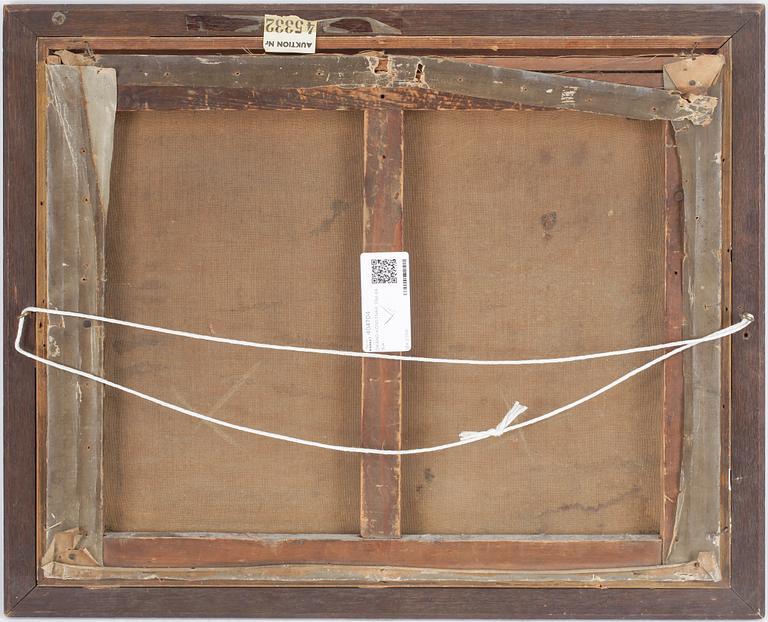 OKÄND KONSTNÄR, olja på duk, otydligt signerad, 1800-tal.