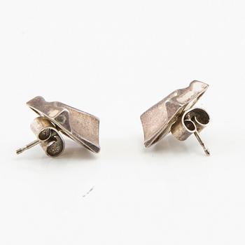 Björn Weckström, Earrings, a pair, "Muletta", sterling silver, Lapponia.