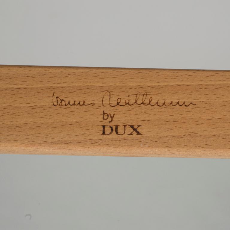 BRUNO MATHSSON, "Ingrid", fåtölj och fotpall, DUX design, 1969.