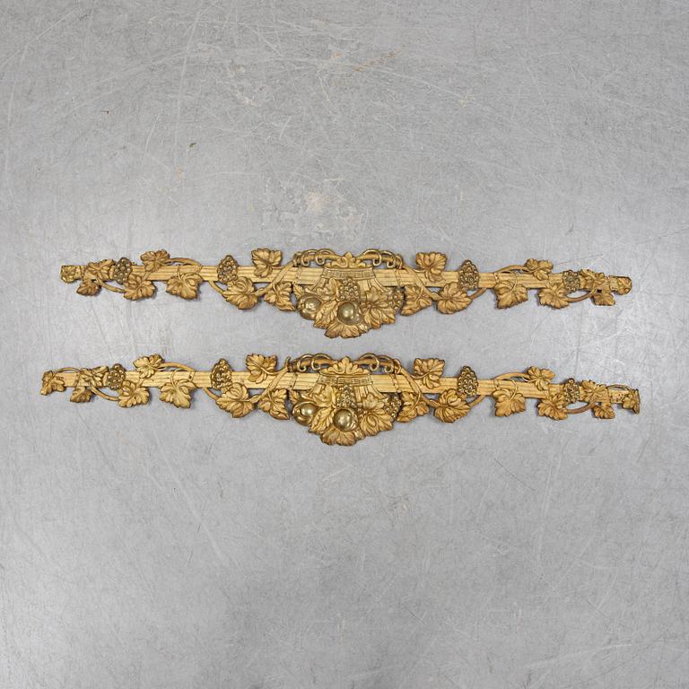 A pair of late 19th century cornices.