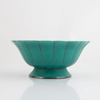 Wilhelm Kåge, bowl, stoneware, "Argenta", Gustavsberg.