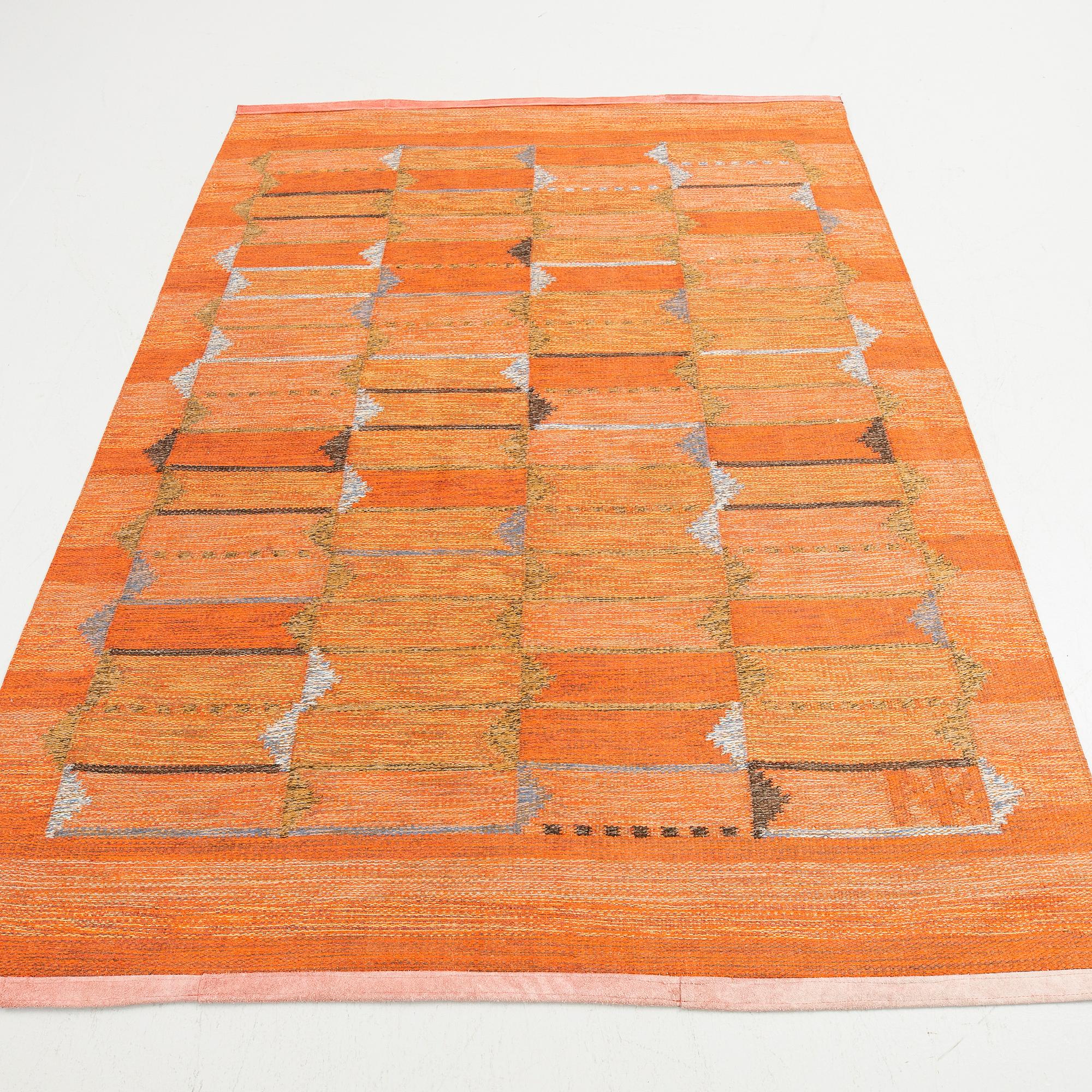 Rug, flat weave, 225 x 160 cm, 1960s/70s.