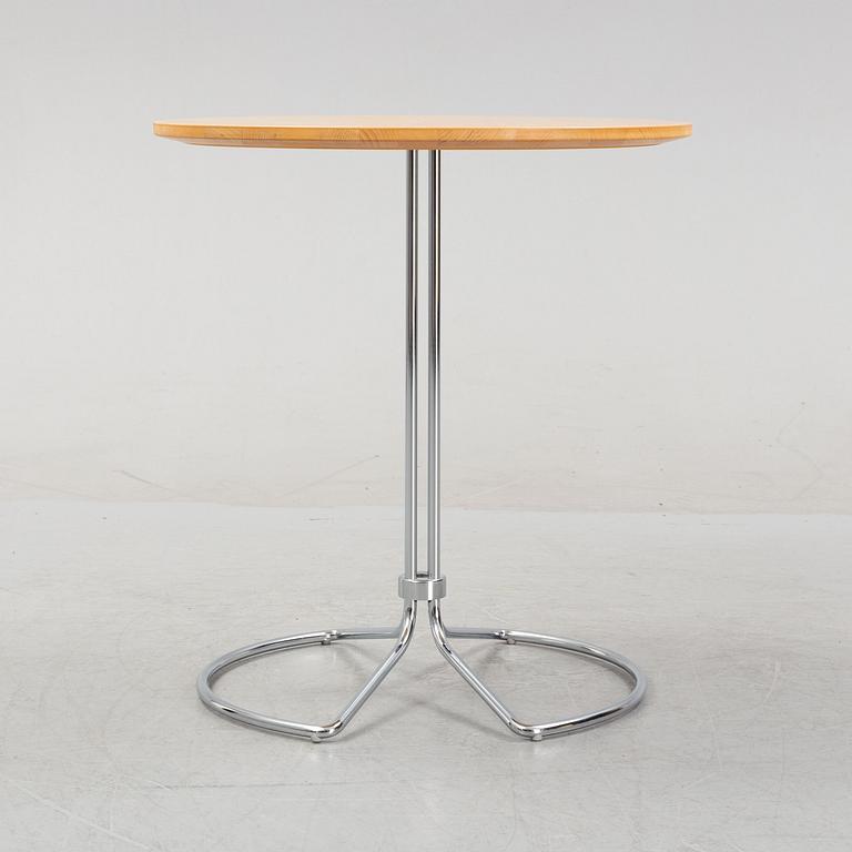 Bruno Mathsson, a steel and birch burl side table from Bruno Mathsson International.