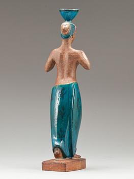 FIGURIN, stengods, Johannes Hedegaard, Royal Copenhagen, 1950-60-tal, sign.