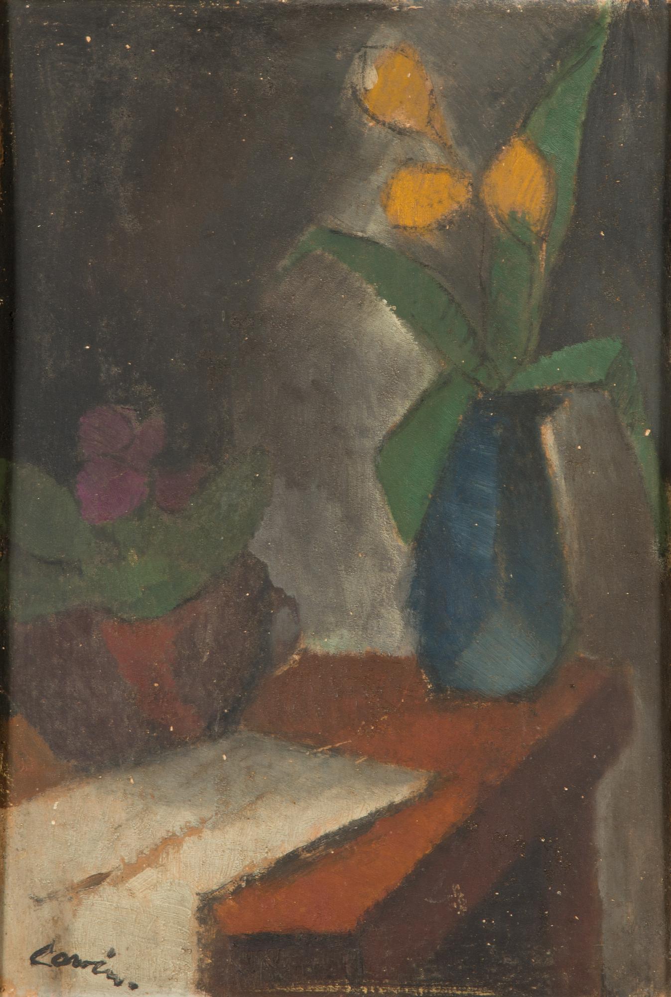 Alvar Cawén, olja på pannå, signerad.