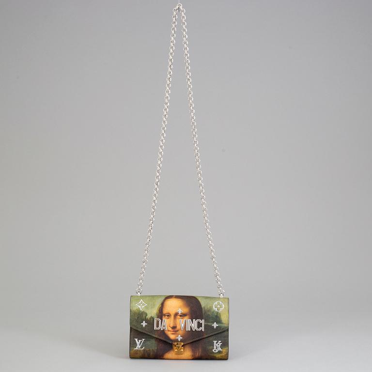 LOUIS VUITTON, chain wallet pouchette "Da Vinci Mona-Lisa " ur Master collection av Jeff Koons 2017.