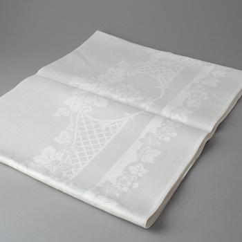 Tablecloths, 4 pcs., linen damask, ca 220 x 181 cm each, Ireland, the 20th century.