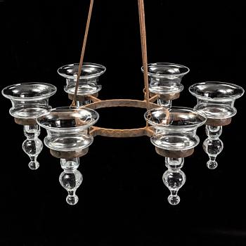 A six light chandalier, Bertil Vallien, Boda Smide.