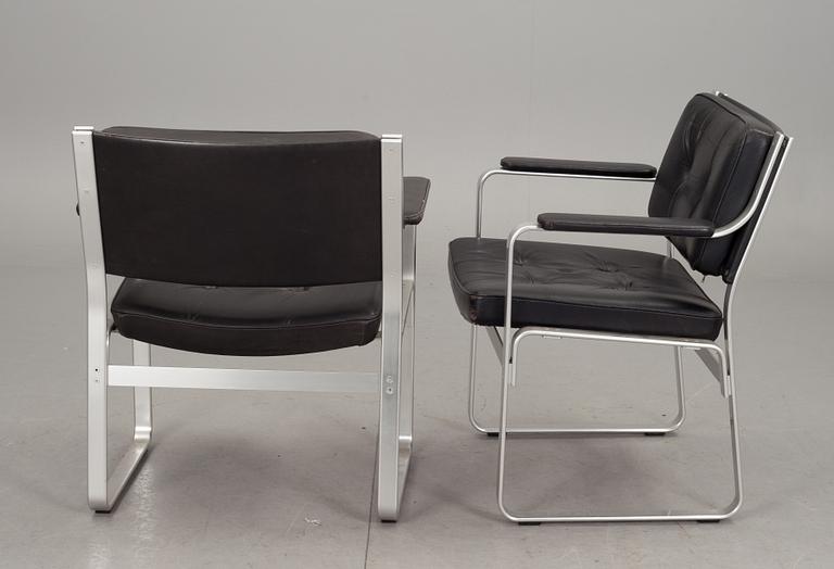 KARMSTOLAR, 3 st, "Mondo", Karl-Erik Ekselius för JOC Möbler.