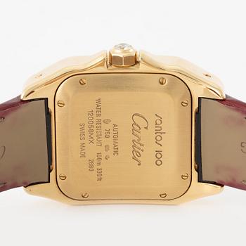 Cartier, Santos 100, "Diamond Paved Case", ca 2010.