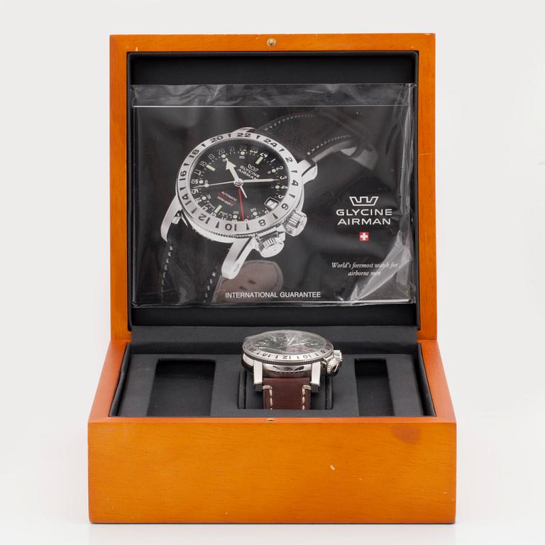 GLYCINE, Airman, World Timer (200M-660FT), wristwatch, 46 mm,
