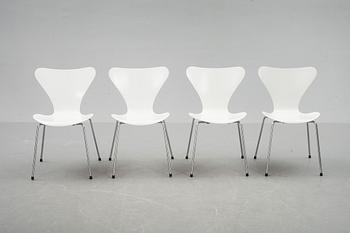 STOLAR, 4 st, "Sjuan", Arne Jacobsen för Fritz Hansen.