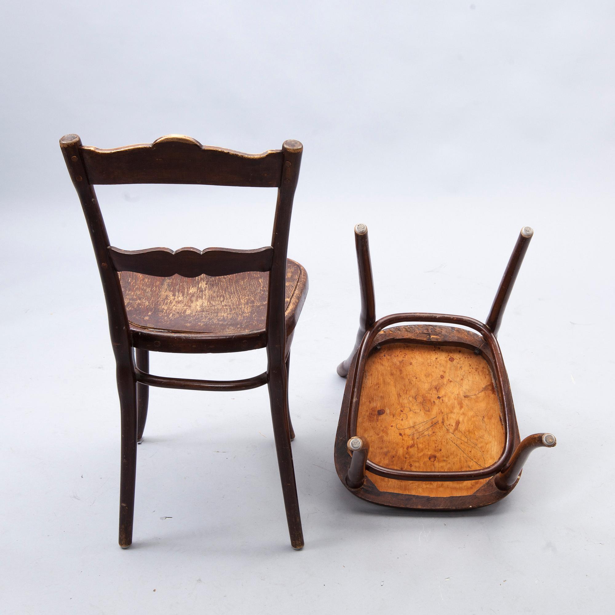 STOLAR, 4 st, Thonet, Wien Österrike, sekelskiftet 1800/1900.