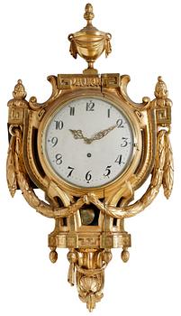 395. A Gustavian wall clock.