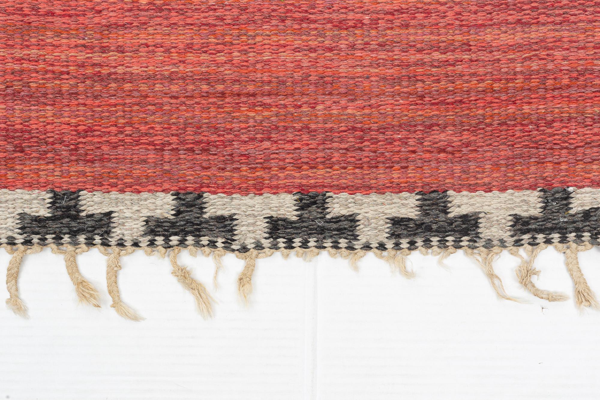 Rakel Carlander, a flat waeve carpet, ca 304 x 196 cm.