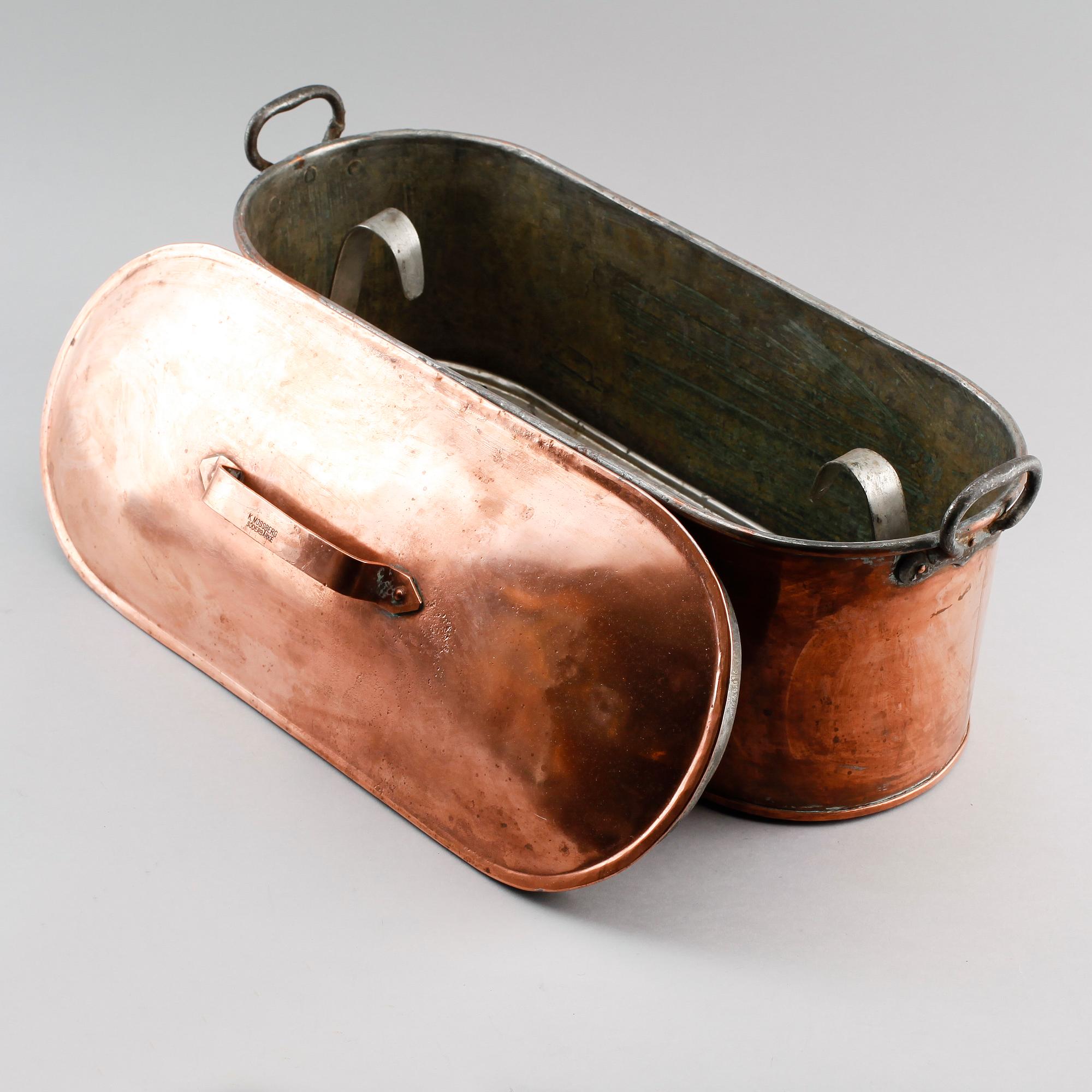 FISKKITTEL, koppar, K. Mossberg, Söderbärke, 1800-tal.