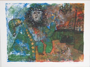 Theo Tobiasse, portfolio with 12 lithographs in colours, 1976, signed 124/200.
