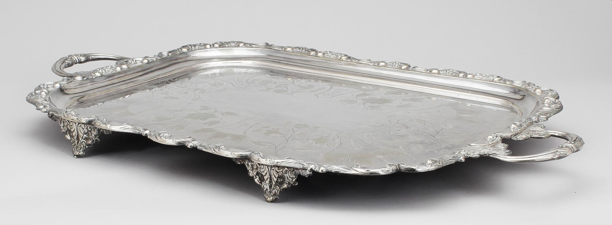 BRICKA, nysilver, omkring år 1900.