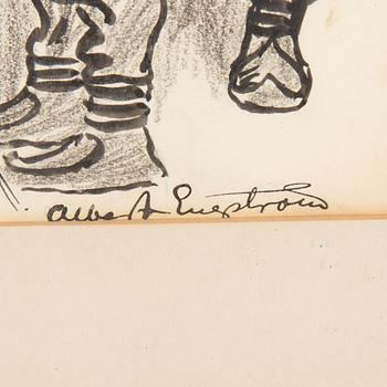 ALBERT ENGSTRÖM, ink on paper, signed.