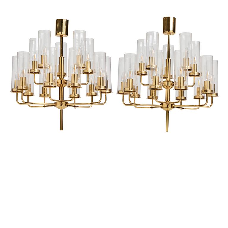 Hans-Agne Jakobsson, a pair of ceiling lamps, model 'Sonata' T434/15, Hans-Agne Jakobsson AB Markaryd, Sweden 1960-1970s.