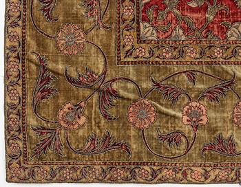 A MUGHAL SILK VELVET, India, probably the second half of the 18th century, ca 227 x 146,5 cm.