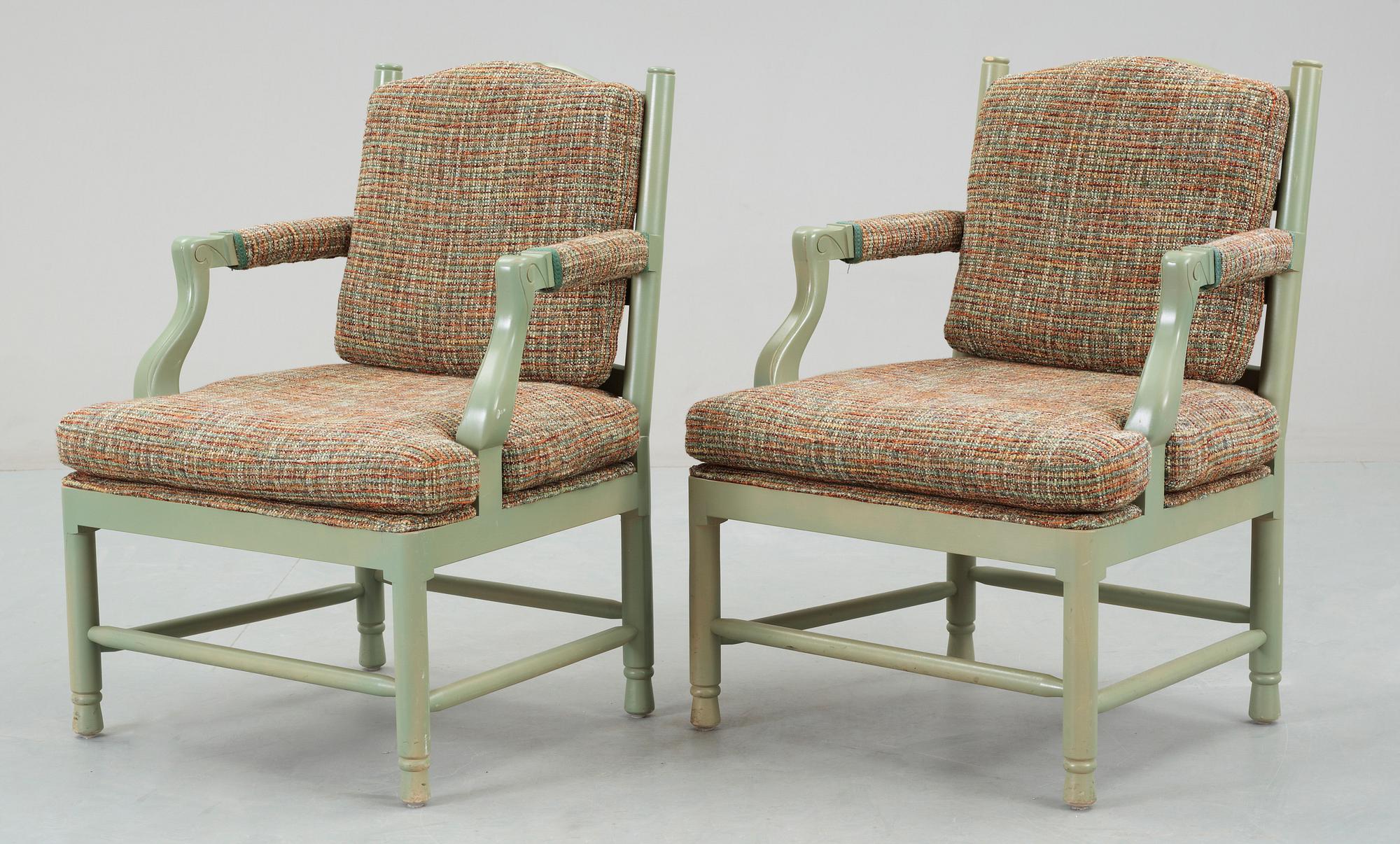 FÅTÖLJER, ett par, s.k Gripsholmsmodell, 1900-talets slut.