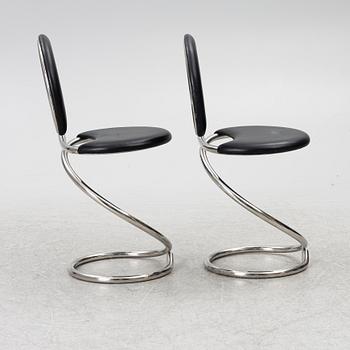 Poul Henningsen, a pair of 'Snake' chairs, Denmark.
